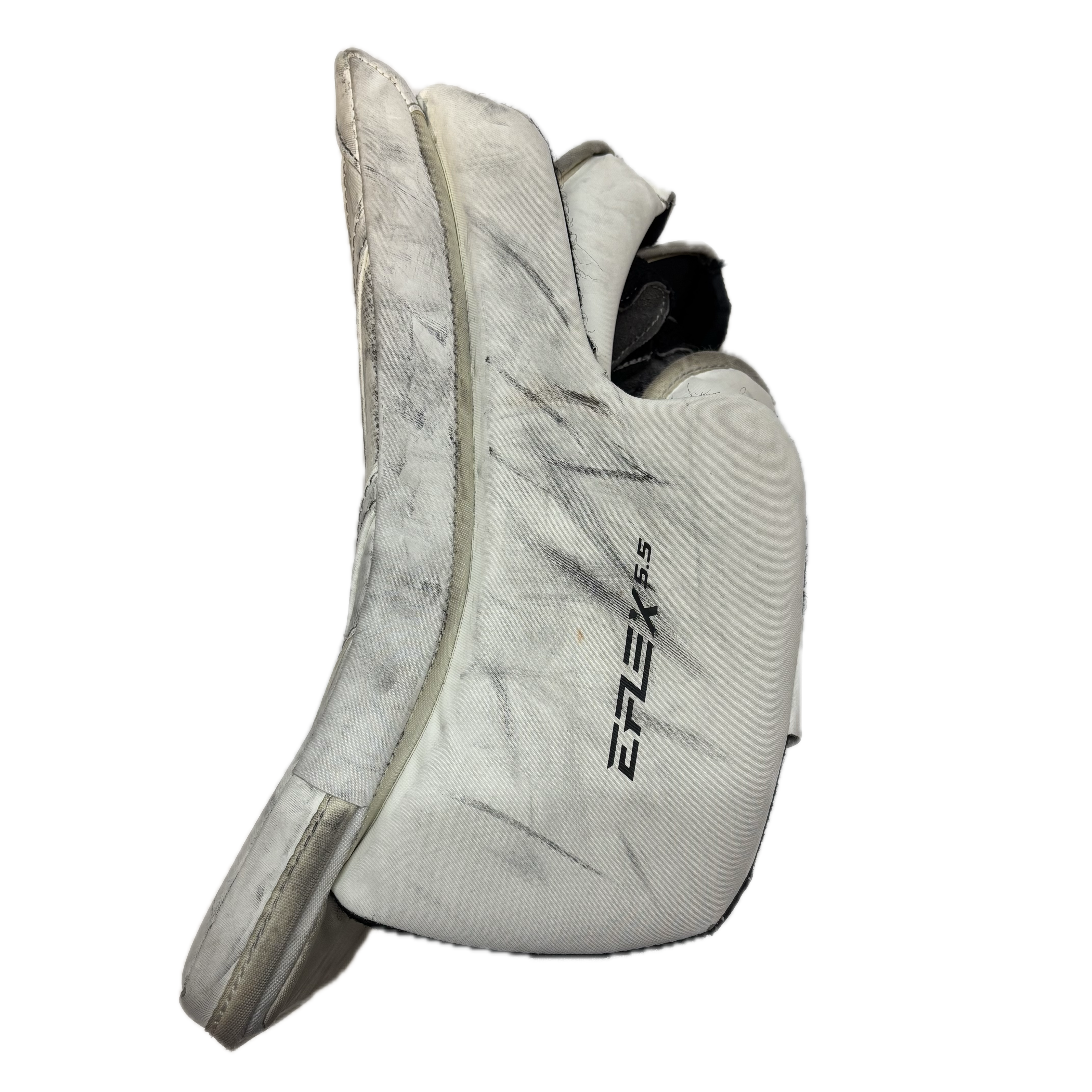 CCM Extreme Flex 5.5 - Used Full Right Junior Goalie Blocker (White)